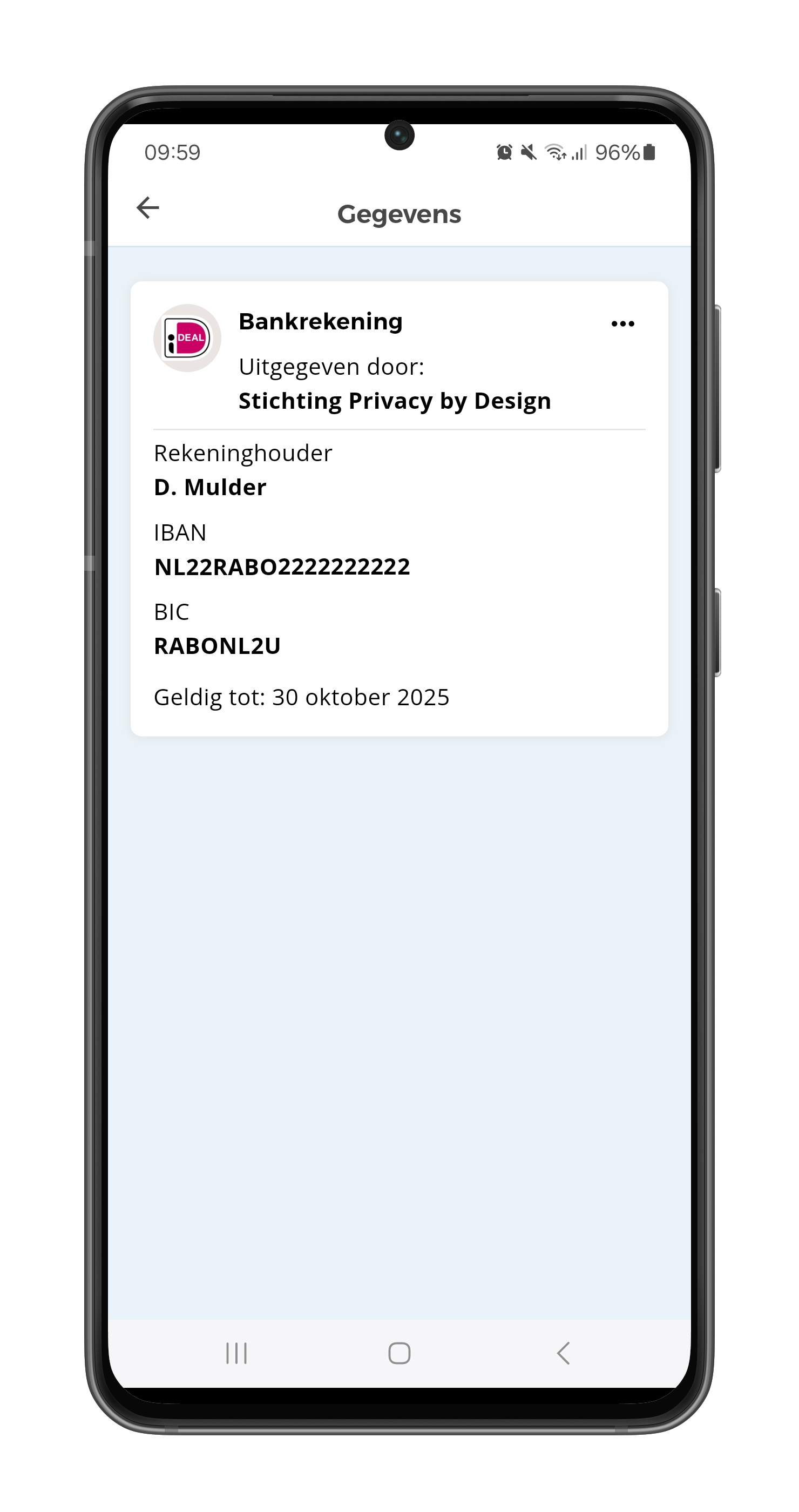 IBAN credential